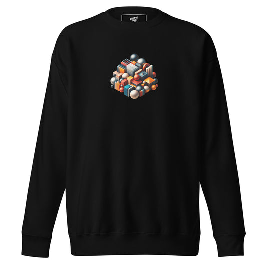 Premium Sweatshirt with 3D Design Symbol