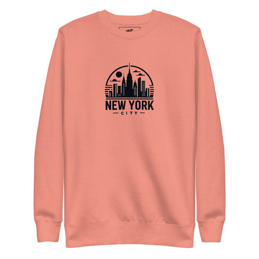 Premium Sweatshirt with New York Skyline Symbol